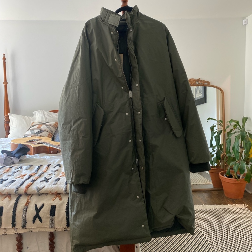 NWT Yeezy Season 3 Military Waxed Down Jacket/Coat/Parka Mens Medium - Picture 2 of 5